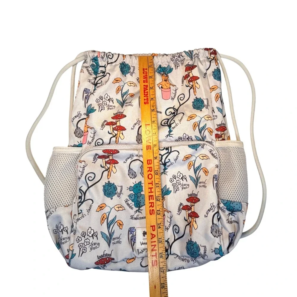 Vera Bradley Harry Potter Herbology 2020 White Drawstring Backpack